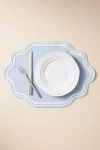 Anthropologie Madeline Embroidered Cotton Placemat In Blue