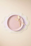 Anthropologie Madeline Embroidered Cotton Placemat In Pink