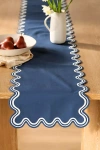 Anthropologie Madeline Embroidered Cotton Table Runner