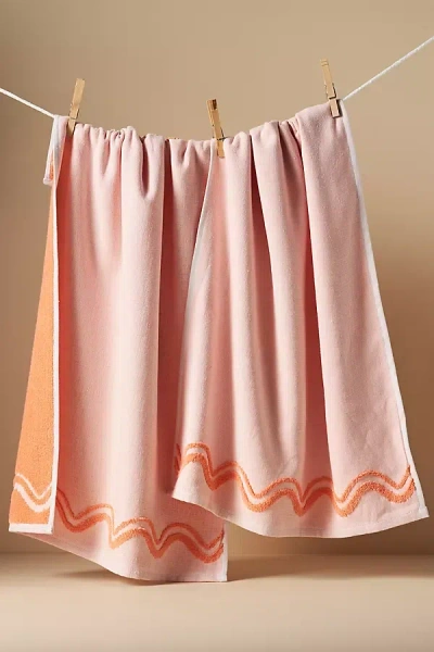 Anthropologie Madeline Terry Dish Towels, Set Of 2 In Pink