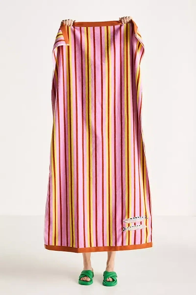 Anthropologie Madison Embroidered Cotton Beach Towel In Multi