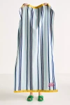 Anthropologie Madison Embroidered Cotton Beach Towel In Gray