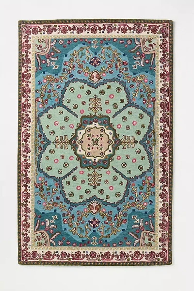 Anthropologie Mae Hand Tufted Persian-inspired Wool Rug