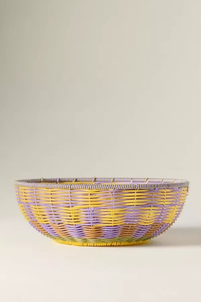 Anthropologie Maegan Woven Fruit Bowl In Brown