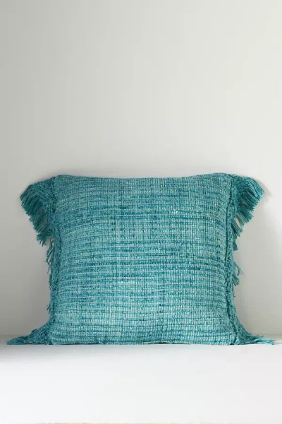 Anthropologie Maena Indoor/outdoor Pillow In Blue