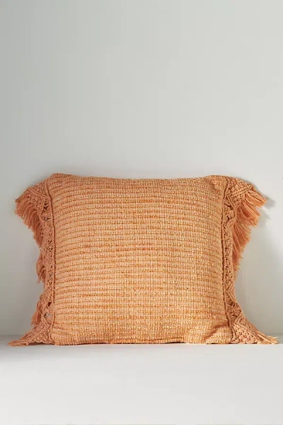 Anthropologie Maena Indoor/outdoor Pillow In Orange