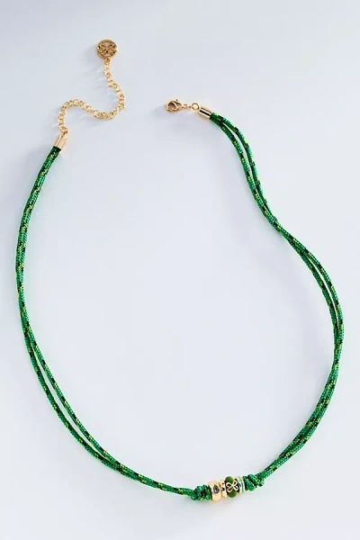 Anthropologie Maeve Corded Donut Necklace In Green