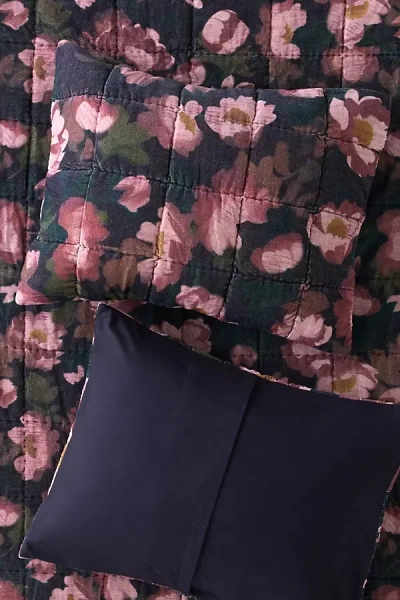 Anthropologie Maeve Cotton Velvet Floral Printed Pillowcases, Set Of 2