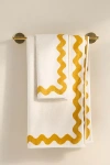 Anthropologie Maeve Ernestine Scalloped Bath Towel Collection In White