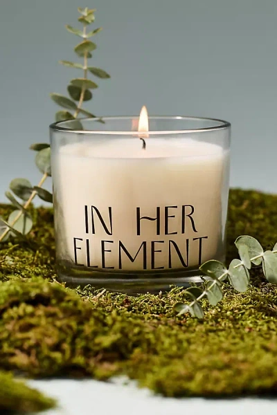 Anthropologie Maeve Fresh In Her Element Glass Candle In Neutral