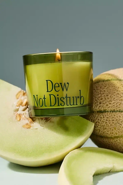 Anthropologie Maeve Fruity Dew Not Disturb Glass Candle In Green