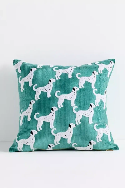 Anthropologie Maeve Izzy Cotton Embroidered Animal Cushion
