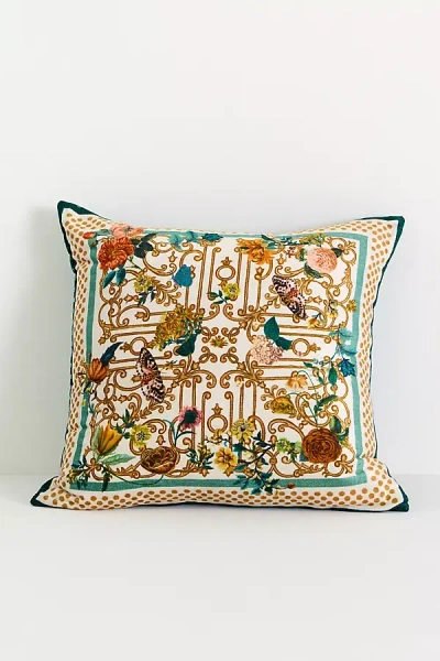 Anthropologie Maeve Velvet Floral Pillows In Multi