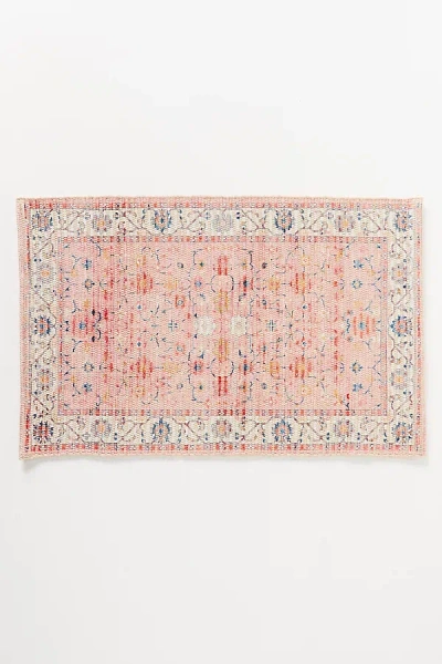 Anthropologie Maisie Cotton Bath Mat In Orange