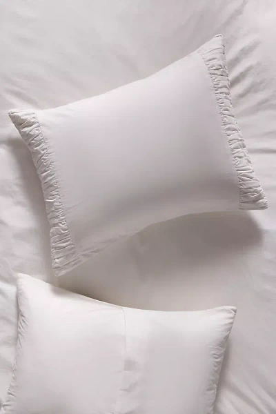 Anthropologie Maize Organic Cotton Shams, Set Of 2 In White