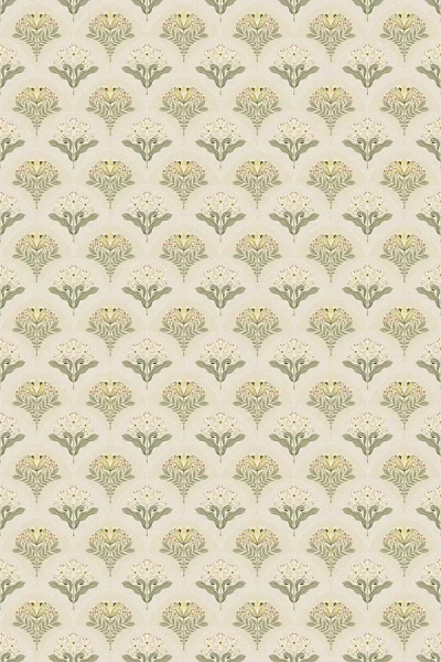 Anthropologie Maj Floral Damask Wallpaper In Green
