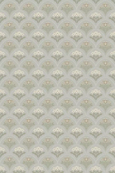 Anthropologie Maj Floral Damask Wallpaper In Green