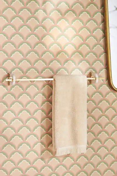 Anthropologie Malou Marble Bath Towel Bar In Neutral