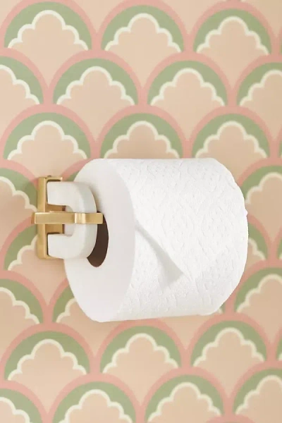 Anthropologie Malou Marble Toilet Paper Holder In Brown