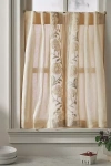 Anthropologie Embroidered Manette Cotton Linen Sheer Café Curtains, Set Of 2 In Neutral