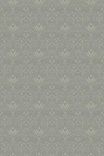 Anthropologie Mara Tulip Ogee Wallpaper In Gray