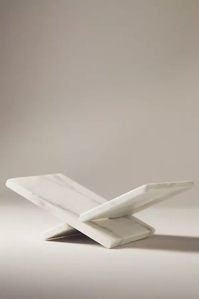 Anthropologie Marble Book Holder In White