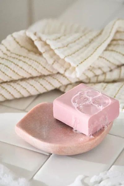 Anthropologie Marble Icon Soap Dish In Pink