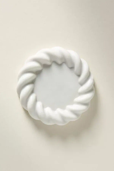Anthropologie Marble Stone Coaster In White