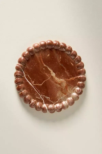 Anthropologie Marble Stone Coaster In Brown