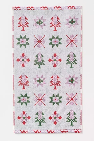 Anthropologie Margaret Cotton Woven Quilt Inspired Hand Towel