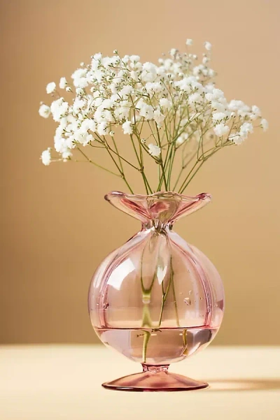Anthropologie Margot Glass Bud Vase In Pink