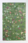 Anthropologie Mari Printed Butterflies Tufted Rug