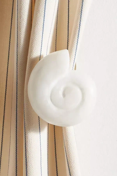 Anthropologie Marina Shell Curtain Tieback In White