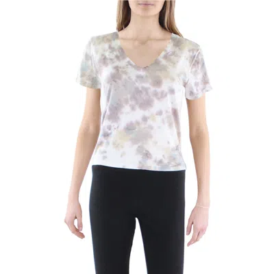 Anthropologie Maronie Womens Tie Dye Knit T-shirt In Purple