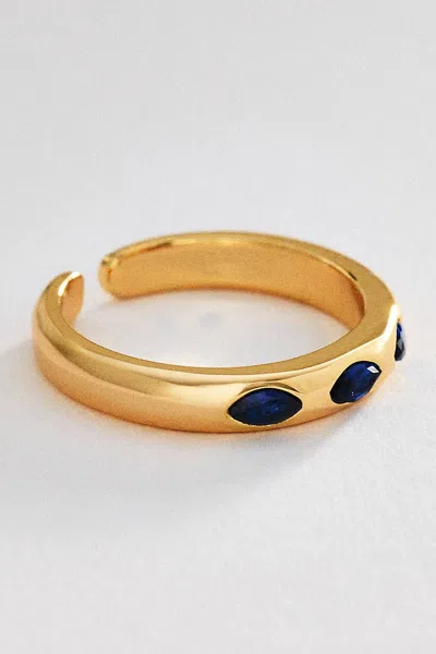 Anthropologie Marquise-cut Crystal Ring In Gold