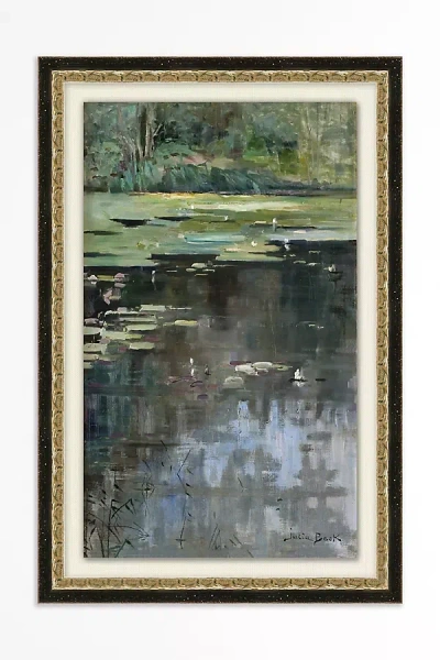 Anthropologie Marsh Reflections Wall Art In Green