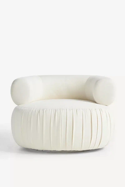Anthropologie Martinique Swivel Chair In Neutral