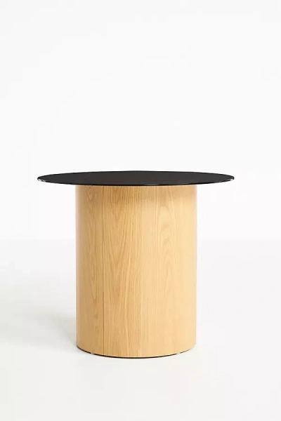 Anthropologie Matcha Glass-top Round Side Table