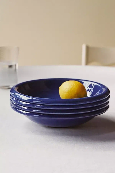 Anthropologie Matilda Pasta Bowls, Set Of 4 In Blue