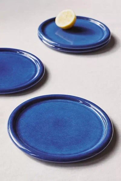 Anthropologie Matilda Side Plates, Set Of 4 In Blue