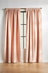 Anthropologie Matte Velvet Blackout Curtain In Pink