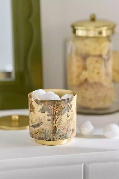 Anthropologie Mckay Patterned Metal Bath Canister In Gold