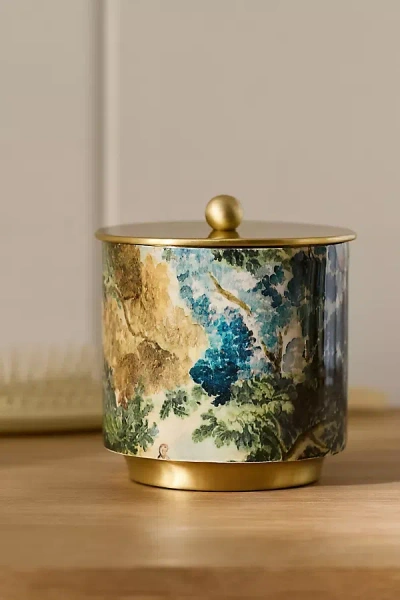 Anthropologie Mckay Patterned Metal Bath Canister In Multi