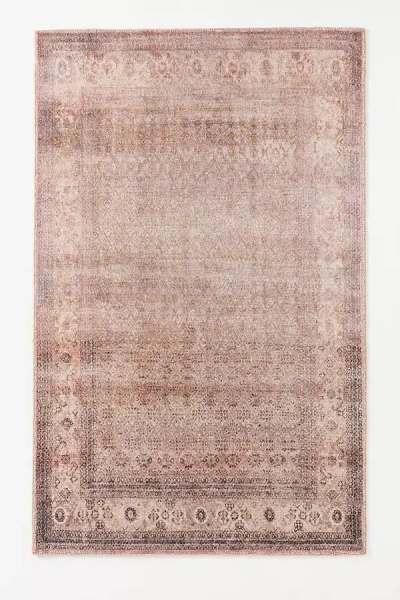 Anthropologie Melissa Printed Easy-care Persian-inspired Rug In Brown