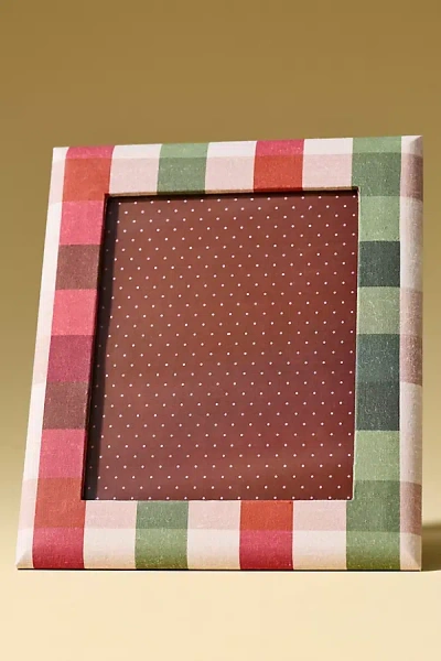 Anthropologie Merceda Fabric Wrapped Photo Frame In Multi