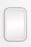 Anthropologie Merritt Scalloped Bath Portrait Wall Mirror In White