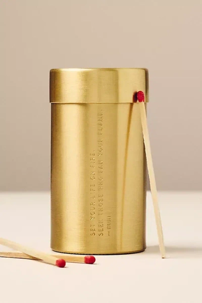 Anthropologie Mersea Brass Match Holder In Gold