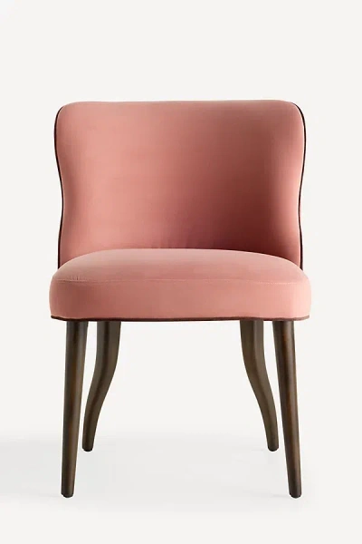 Anthropologie Meryl Performance Velvet Dining Chair In Pink