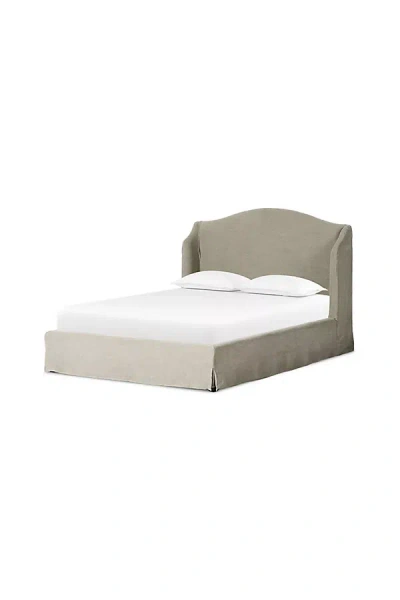 Anthropologie Meryl Slipcover Bed In Grey