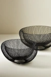 Anthropologie Mesh Bowls, Set Of 2 In Black